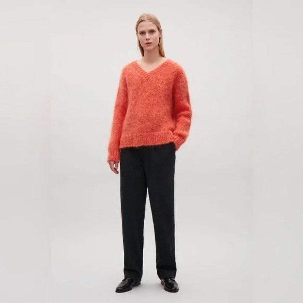 COS wool + mohair blend v-neck sweater